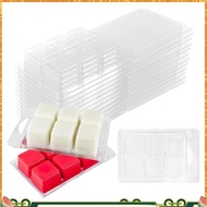 30pcs Wax Melt Container Clamshell Packaging Mold Box 6 Cavity Clear Plastic Cube Tray Wax Melt Clam