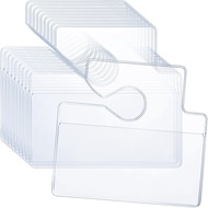 10 Pcs Clear Parking Permit Holder Parking Pass Holder Rearview Mirror Hanger Parking Permit Card Ho