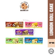 [READY STOCK] London Roll Cake /London Choco/Coconut/Double Choco/Strawberry Roll(20×16G)