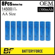 3.7V AA RECHARGEABLE LI-ION BATTERY 14500 1300mAh LITHIUM