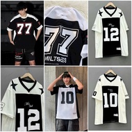 Unisex Men's and Women's T-Shirts No. 77 - 10 - 12 - 5 Soccer Sports Thai Sesame T-Shirt Thick and S