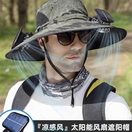 X3R Long-Lasting Battery Life Solar Fan Summer Big Brim 12cm Outdoor Ultraviolet Fishing Sun Hat