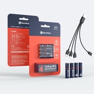買一送一 Meet Mind USB C AAA/4號 可充電式鋰電池4入一卡 年中慶