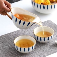 濾油神器湯油分離器過濾油壺家用撇油坐月喝湯陶瓷瀝油隔油去油