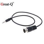 3.5 Audio Plug to Large 5-Core Adapter Cable Computer Electric Piano Speaker Output MIDI5-Core DIN5P