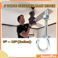 J Type Ceiling Fan Hook Kipas Siling Hook Fan Bracket