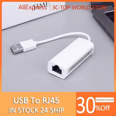 USB Ethernet Adapter Network Card USB A To RJ45 100Mbps Lan Internet Cable For Laptop PC Computer Fo