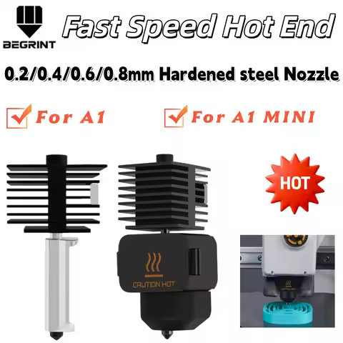 Upgraded Fast Speed Hotend For Bambu Lab A1 Mini 0.2/0.4/0.6/0.8mm for Bambu Lab A1 Steel Hotend Noz