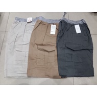 Adult cargo pants / elastic waist cargo pants / 7/8 cargo pants / casual pants / men's cargo pants /