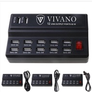 VIVANO USB Charger Adapter 65W 60W 5USB 10USB 12USB Power Adapter station 12 Port Fast Charger unive