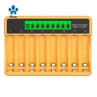 Eight-Slot NiMH Charger Battery Charger for AA/AAA NiCd NiMh Rechargeable Batteries Aa Aaa Charger