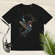 Hummingbird T-Shirt, Animal Lover Tee, Colorful Graphic Colibri Tee, Cotaggecore T-Shirt, Bird Lover