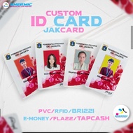 Terbaik Cetak Custom Print UV Desain ID CARD JakCard PNS DKI Jakarta Name Tag