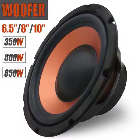 1 Pc Car Bass Woofer Speaker 6.5/8/10 Inch High Powered Subwoofer with 350W/600W/850W Max Power 4 Oh