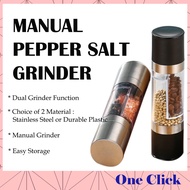 Dual Way Coarse Fine Adjust Salt Pepper Grinder Pengisar Lada Hitam Stainless Steel Manual Grinder 胡