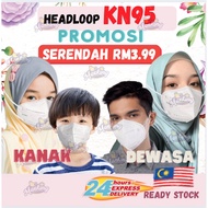 KN95 Mask Headloop/ Hijab Mask/ Face mask Adult 5 Ply