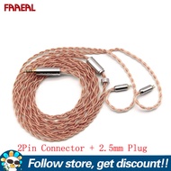 FAAEAL หูฟังสาย3.5Mm/2.5Mm/4.4Mm Gold-Plated สายหูฟังทดแทน MMCX/2Pin 0.78มม.อัพเกรดสายหูฟังสำหรับ BL