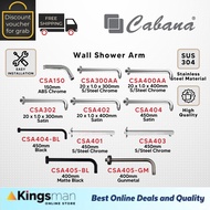 [Kingsman] CABANA Celling Shower Arm Wall Mounted Stainless Steel Bathroom Shower Head Rain Shower A