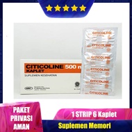 Citicoline 500mg Mahakam | Obat Vitamin Untuk gangguan memori atau perilaku pikun karena penuaan str