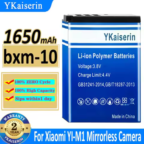 1650mAh Camera Battery for Xiaomi YI-M1 Mirrorless Camera