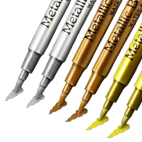 1pc Point Pen Marker Acrylic Paint Highlights Metallic Permanent Marker Gold Silver Epoxy Resin Draw