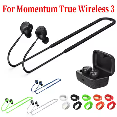 Soft Anti Lost Silicone Earphone Rope Holder Cable for Sennheiser Momentum True Wireless 3 Bluetooth