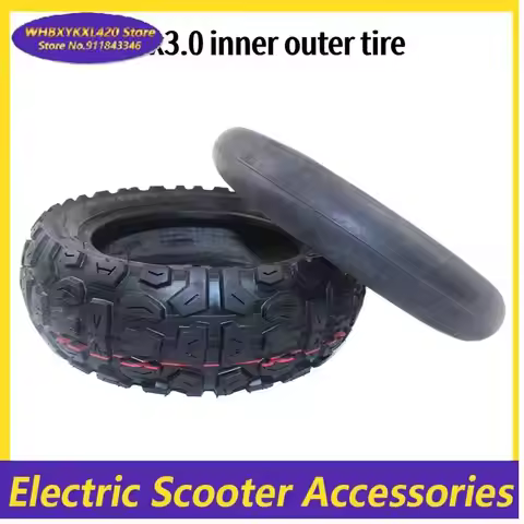 TUOVT 10x3.0 Electric Scooter Tubeless Tire 10 * 3.0 Scooter Vacuum Off Road Tire 10 Inches Thick Du