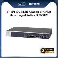 NETGEAR 8-Port 10G Multi-Gigabit Ethernet Unmanaged Switch (XS508M)【3 Years Warranty by NETGEAR】