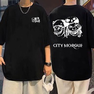 Rapper Male Casual Cartoon Funny T Shirts Vintage ZillaKami City Morgue Double Sided Print Men Hip H