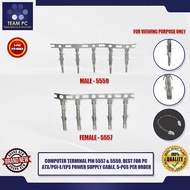 TEAM PC COMPUTER TERMINAL PIN 5557 & 5559, BEST FOR PC ATX/PCI-E/EPS POWER SUPPLY CABLE, 5-PCS