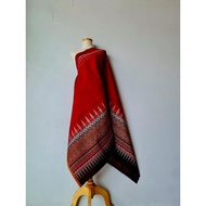 Silk Sarong 3-Shuttle Size 1x2 Meters Lower Pattern Red Background Code R2Q-119-MM3H34