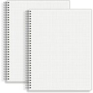 Large Graph Ruled Wirebound Spiral Notebook, 8.5 x 11 Inches, 5mm Grid (2 sq/cm) Paper Pad, Premium 