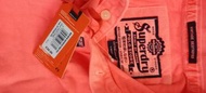 Superdry Vintage Destroyed Polo Shirt Coral Orange