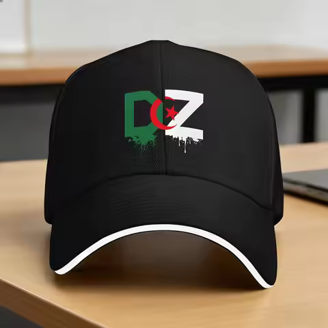 DZ Algeria Algerian Flag Sun Baseball Cap Summer Fitted Retro Trucker Hat For Unisex Men Outdoor Spo