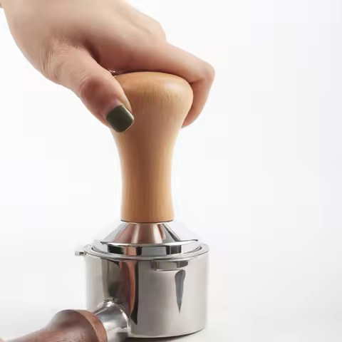 51/53/58mm Stainless Steel Coffee Tamper Press Flat Base Espresso Beans With Hand Press Coffee Powde