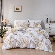 Modern Style Gold Print Queen Duvet Cover Set Soft Comfortable Single Double Bedding Set Twin King Q