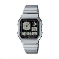 Casio A130WE-1A Vintage A130 Series Black Digital Dial Stainless Steel Band Unisex Watch