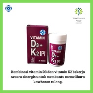 Vitamin D3 + K2 IPI Contains 25 tablets (helps maintain bone health)
