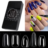 600Pcs Full Cover Press On Nail Tips Stiletto Almond Square Coffin French False Fake Soak Off Gel Na