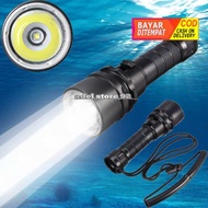 Original XM-T6 G-gourd, Senter Selam Led Scuba Diving Bawah Air 200M Lampu Selam Tahan Air-Intl