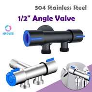 304 Stainless Steel Angle Valve 2 Way 1 Two Way Angle Valve 1/2" Angle Valve  Double Control Angle Valve Faucet Switch