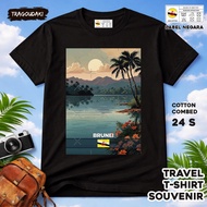 BRUNEI Souvenir T-SHIRT BRUNEI 2TAG made of 24s combed cotton