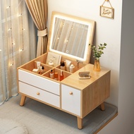 Dressing Table Desk Small Apartment ins Feng Home Bedroom Simple Bay Window Dressing Table Integrate
