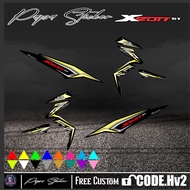 XEON GT STRIPING, Xeon GT Motorcycle Sticker, Xeon GT racing Sticker Hv2