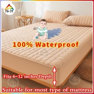 Waterproof Single/Queen/King Size Fitted Bed Sheet Mattress Protector Comfortable Mattress Cover