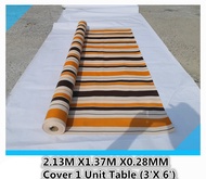 itop 1 Piece PVC Table Cloth 2.13m x 1.37m x 0.28mm Dining Coffee Table Plastic Carpet Café Restaurant Market Canopy Night Bazaar Event Party Outdoor Tent Tikar Getah Alas Meja 1 Piece Kain Plastik Khemah Kanopi Pasar Malam Kedai Gerai Penjaja