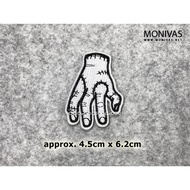Addams Family Hand Thing Iron On Patch Wednesday Embroidery Decorations