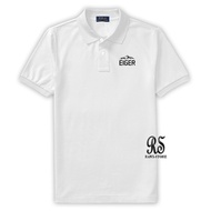 Polo-Shirt, Collared T-Shirt, Men's T-Shirt, Women's T-Shirt, Original Eiger Mountain T-Shirt, Black