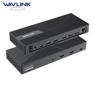 Wavlink USB-C Universal Triple 4K Display Docking Station Dock 12-in-1 USB 3.0 รองรับ 3 จอภาพพร้อมอิ