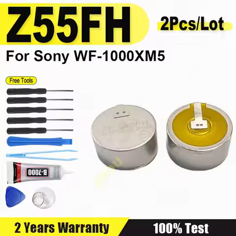 2Pcs/Lot Z55FH For ZeniPower battery High Capacity 90mAh For Sony WF-1000XM5 1000 XM5 Earbuds Earpho